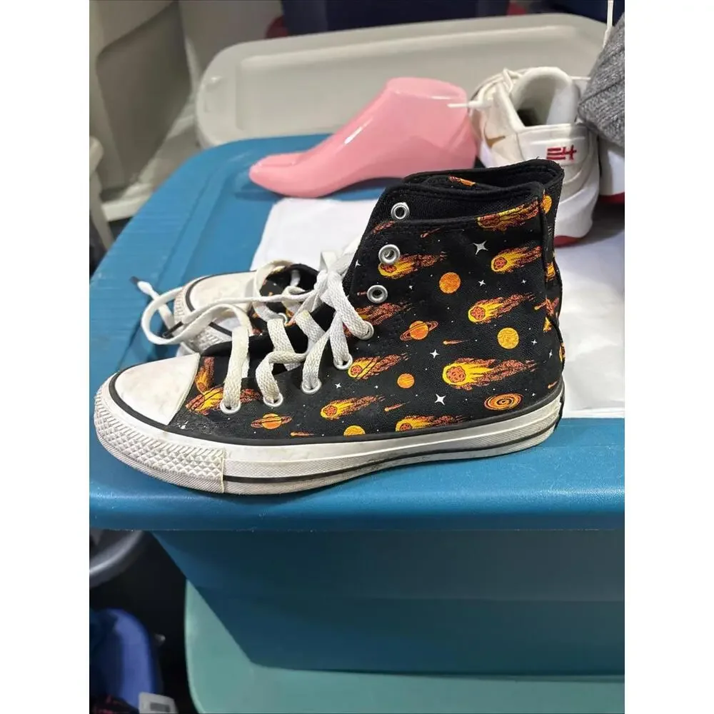 Converse Chuck Taylor Shoes High Canvas Black‎ Orange Casual A02925F   Kids 3.5